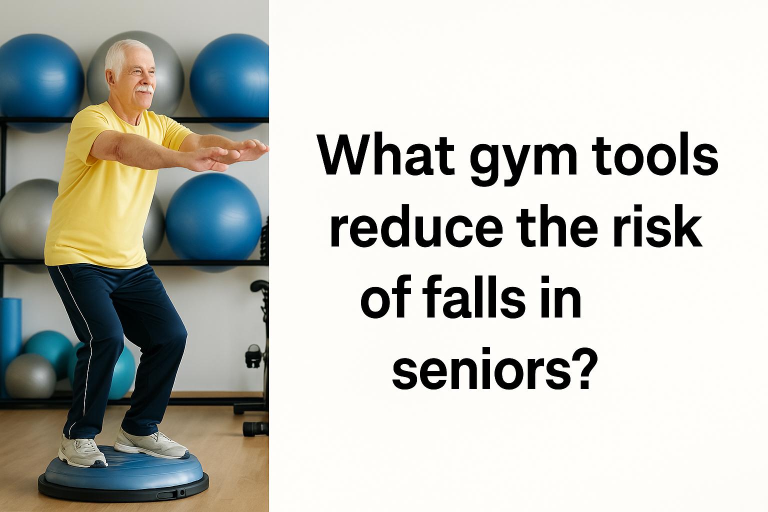 What gym tools reduce the risk of falls in seniors?