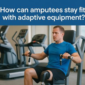 How can amputees stay fit with adaptive equipment?
