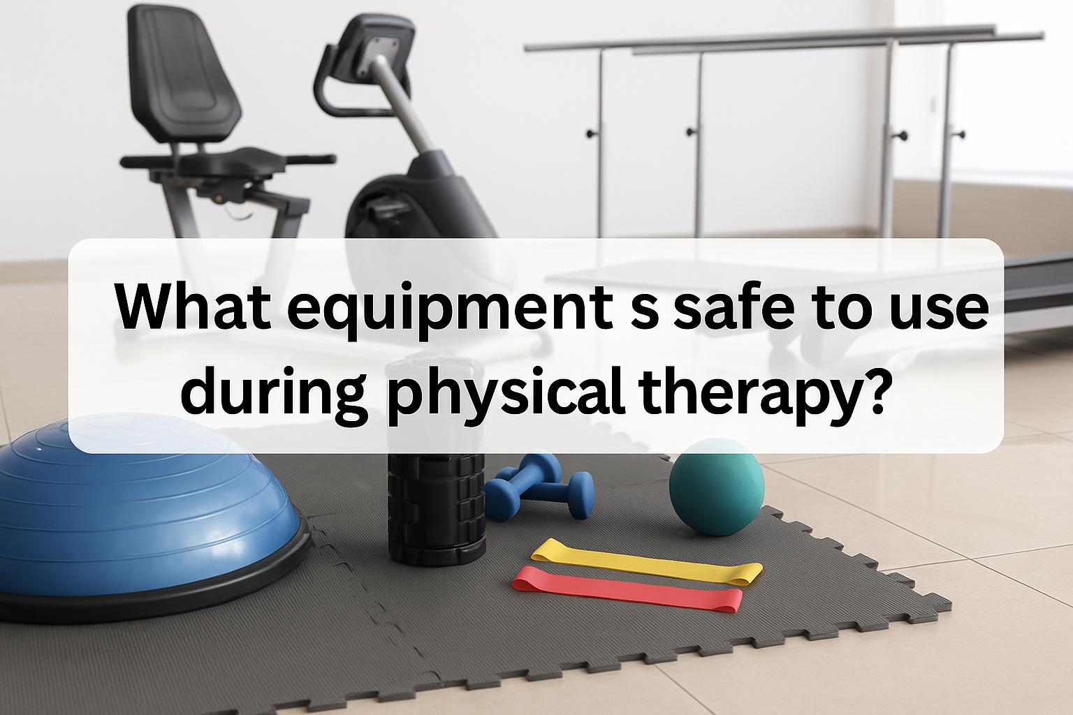 What equipment is safe to use during physical therapy?