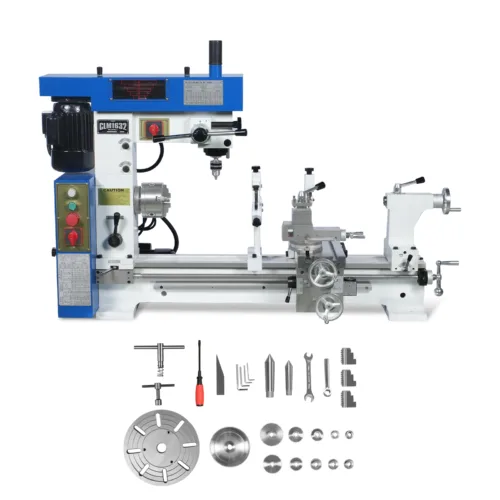 1 HP 16''x32'' Multi-Function Metal Lathe Milling Machine Head for Metalworking – Lathe, Drilling, and Milling Operations with Powerful Motor,... 1 HP 16''x32'' Multi-Function Metal Lathe Milling Machine Head for Metalworking – Lathe, Drilling, and Milling Operations with Powerful Motor,...