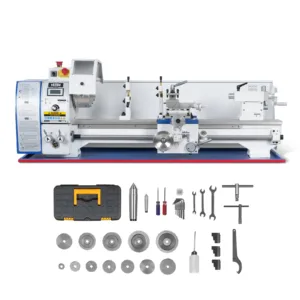 1.5‘’ Spindle Bore Metal Lathe Machine with DRO 8'' x 16'' High Precision Brushless Motor Mini 1.5HP Benchtop 0-2500 RPM Variable Speed Metal...