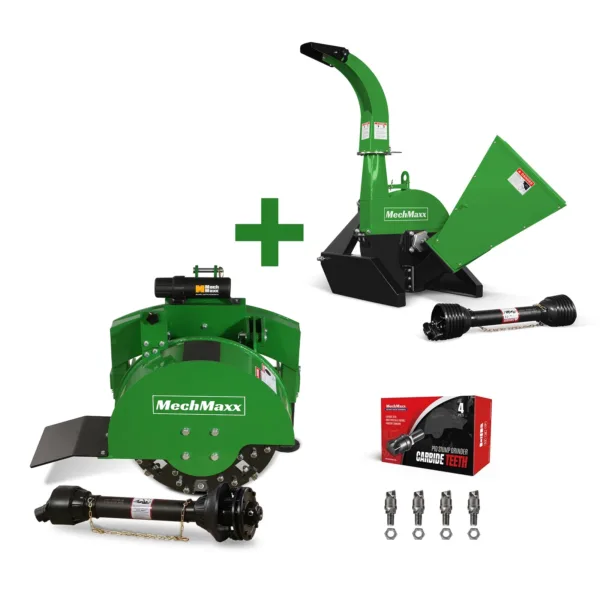 3-Point PTO Stump Grinder & Wood Chipper Combo
