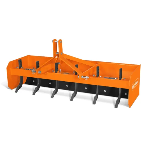 72" Box Blade Scraper with 6 Shanks 3 Point Hitch Tractor Attachment, BB72