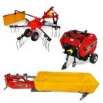 Hay Baler & Hay Rake Tedder & Disc Mower Combo, HB3120, HT100, DM6