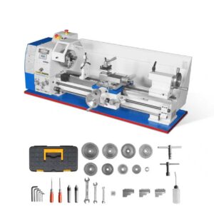1.5‘’ Spindle Bore Metal Lathe Machine with DRO 8'' x 16'' High Precision Brushless Motor Mini 1.5HP Benchtop 0-2500 RPM Variable Speed Metal...